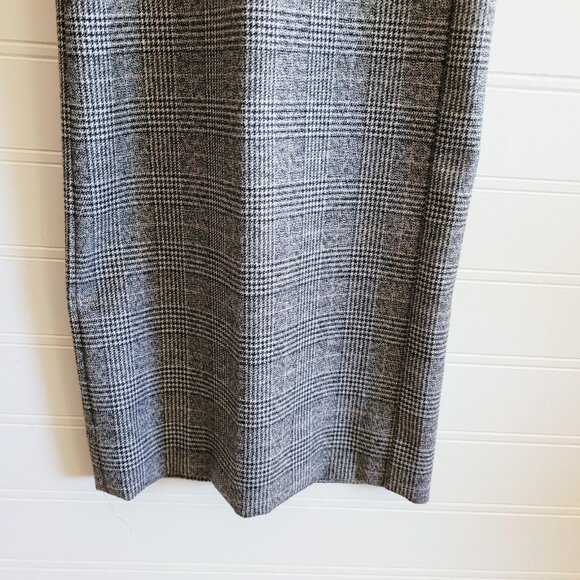 Loft Womens Pants Size 4 Marisa Trousers Black and Cream Glen Check Classic - Picture 3 of 11